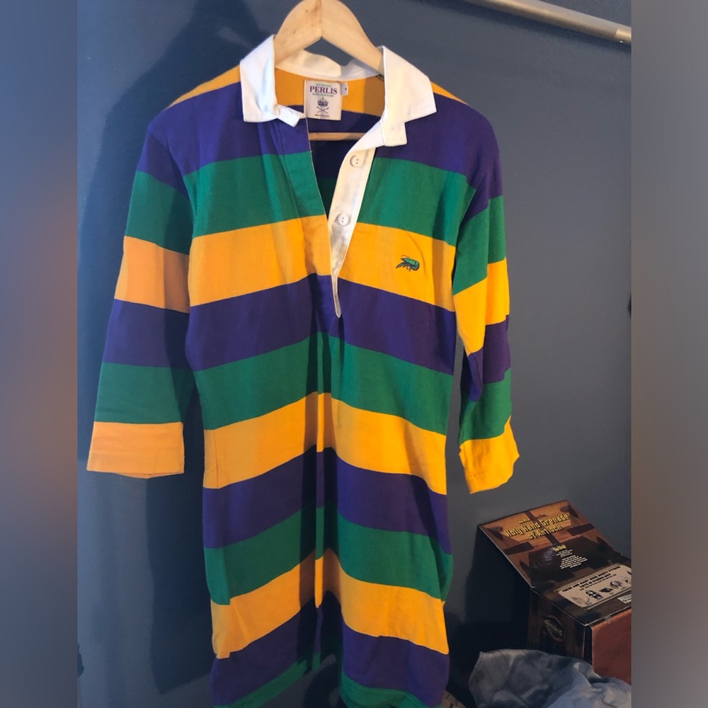 Mardi Gras Perlis shirt dress size small